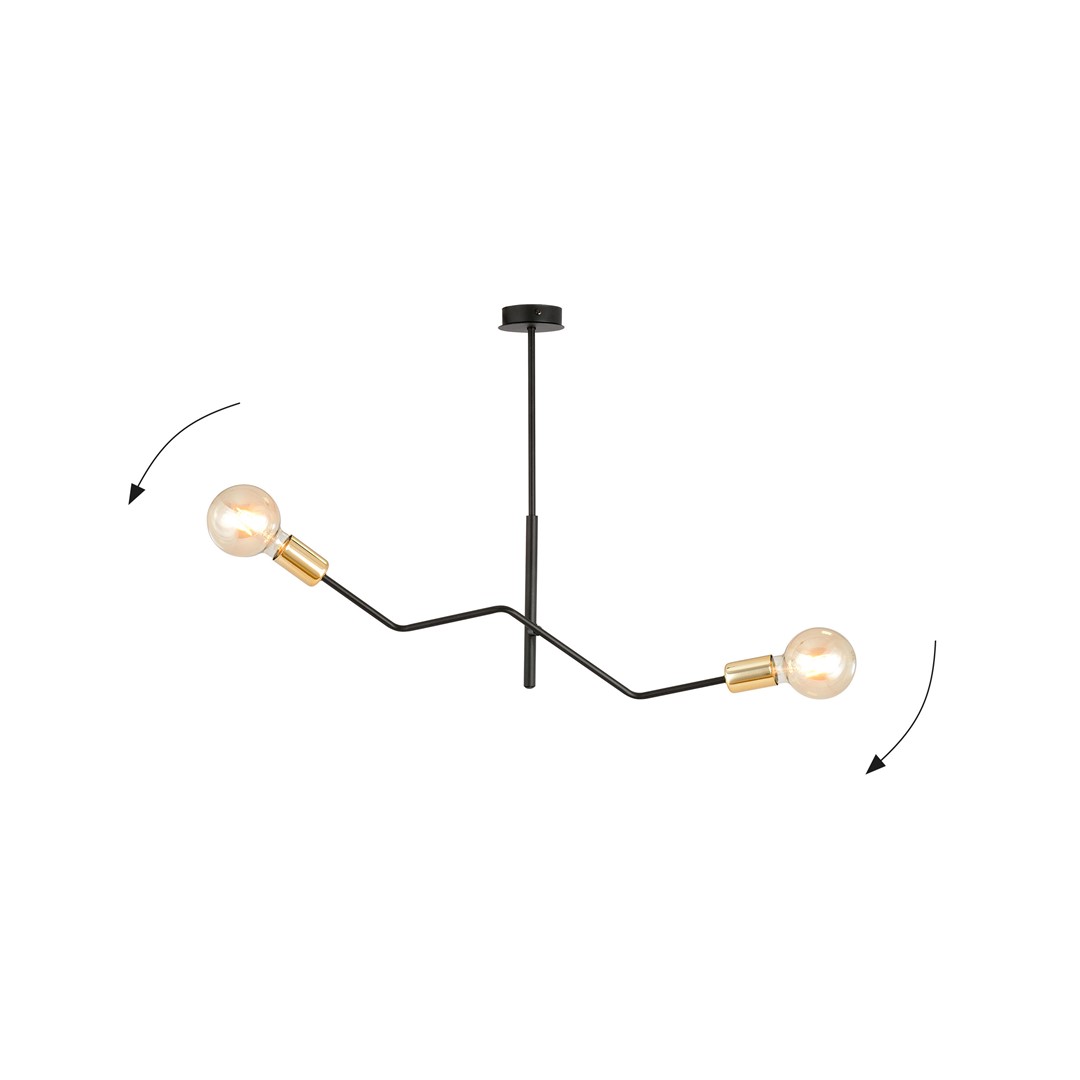 Emibig Stropna svjetiljka BOLT 230V 15W MAX LED E27 Čelik Crna - Slika 3