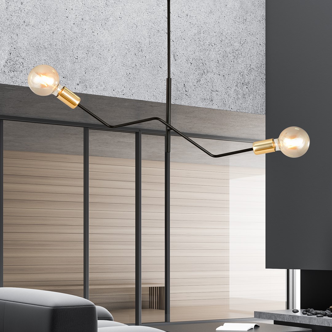 Emibig Stropna svjetiljka BOLT 230V 15W MAX LED E27 Čelik Crna - Slika 5
