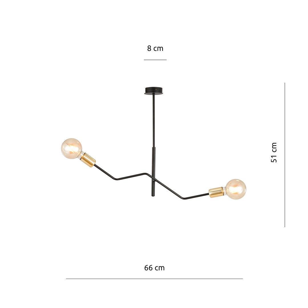 Emibig Stropna svjetiljka BOLT 230V 15W MAX LED E27 Čelik Crna - Slika 6