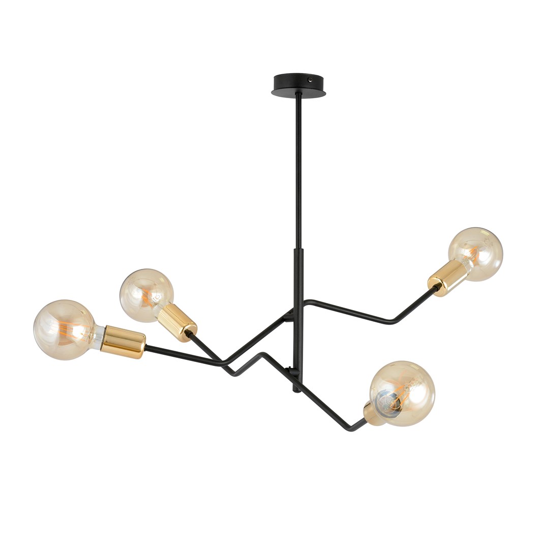 Emibig Stropna svjetiljka BOLT 230V 15W MAX LED E27 Čelik Crna - Slika 2