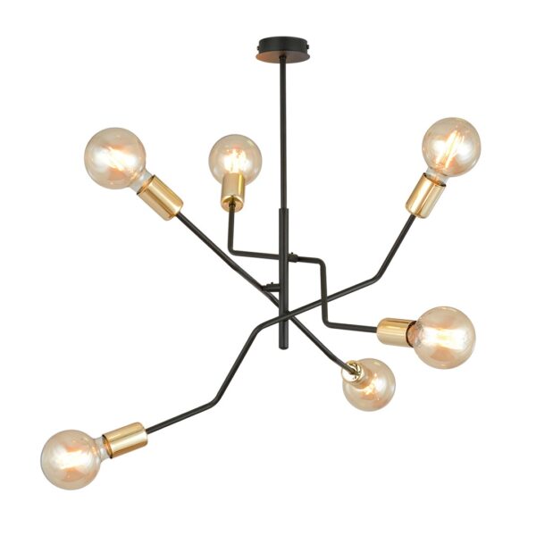 Emibig Stropna svjetiljka BOLT 230V 15W MAX LED E27 Čelik Crna