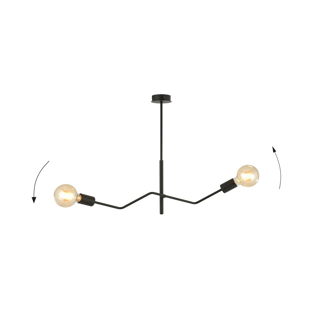 Emibig Stropna svjetiljka FRIX 230V 15W MAX LED E27 Čelik Crna - Slika 3