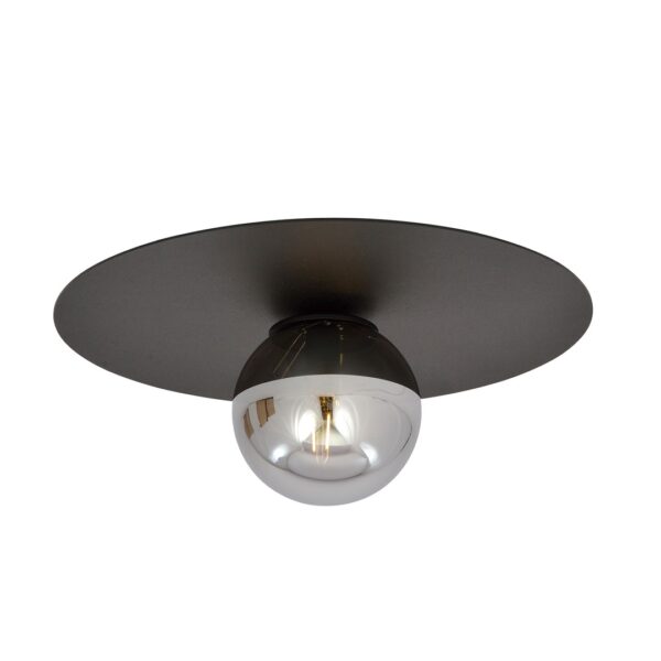 Emibig Stropna svjetiljka SOLAR 230V 10W MAX LED E14 Čelik/ Staklo Crna