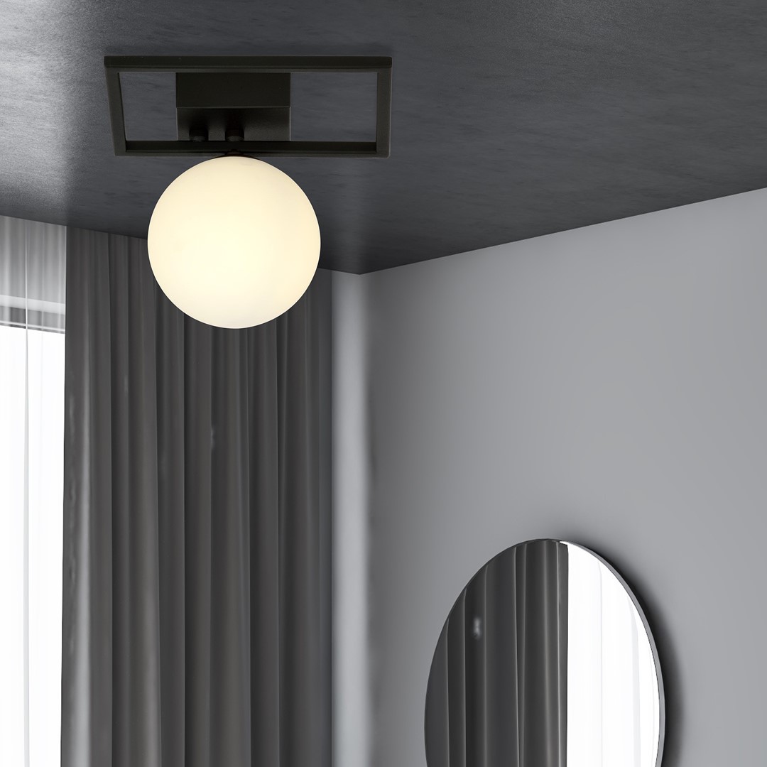 Emibig Stropna svjetiljka IMAGO 230V 10W MAX LED E14 Čelik/ Staklo Crna - Slika 4