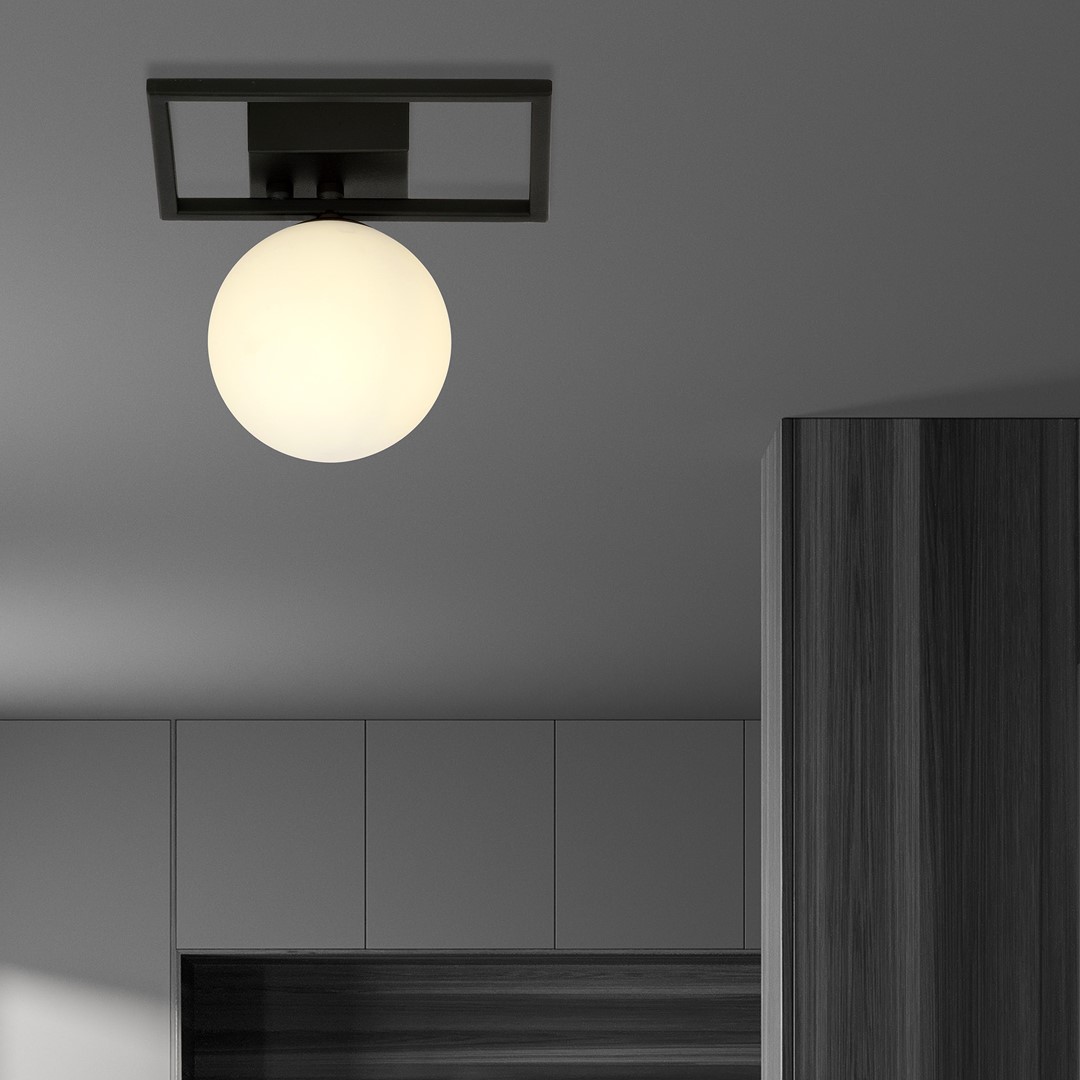 Emibig Stropna svjetiljka IMAGO 230V 10W MAX LED E14 Čelik/ Staklo Crna - Slika 5