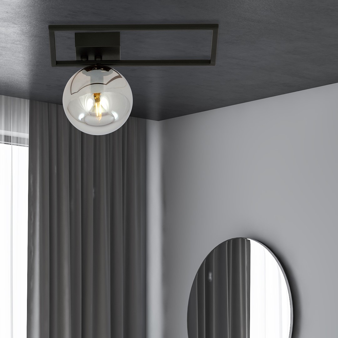 Emibig Stropna svjetiljka IMAGO 230V 10W MAX LED E14 Čelik/ Staklo Crna - Slika 4