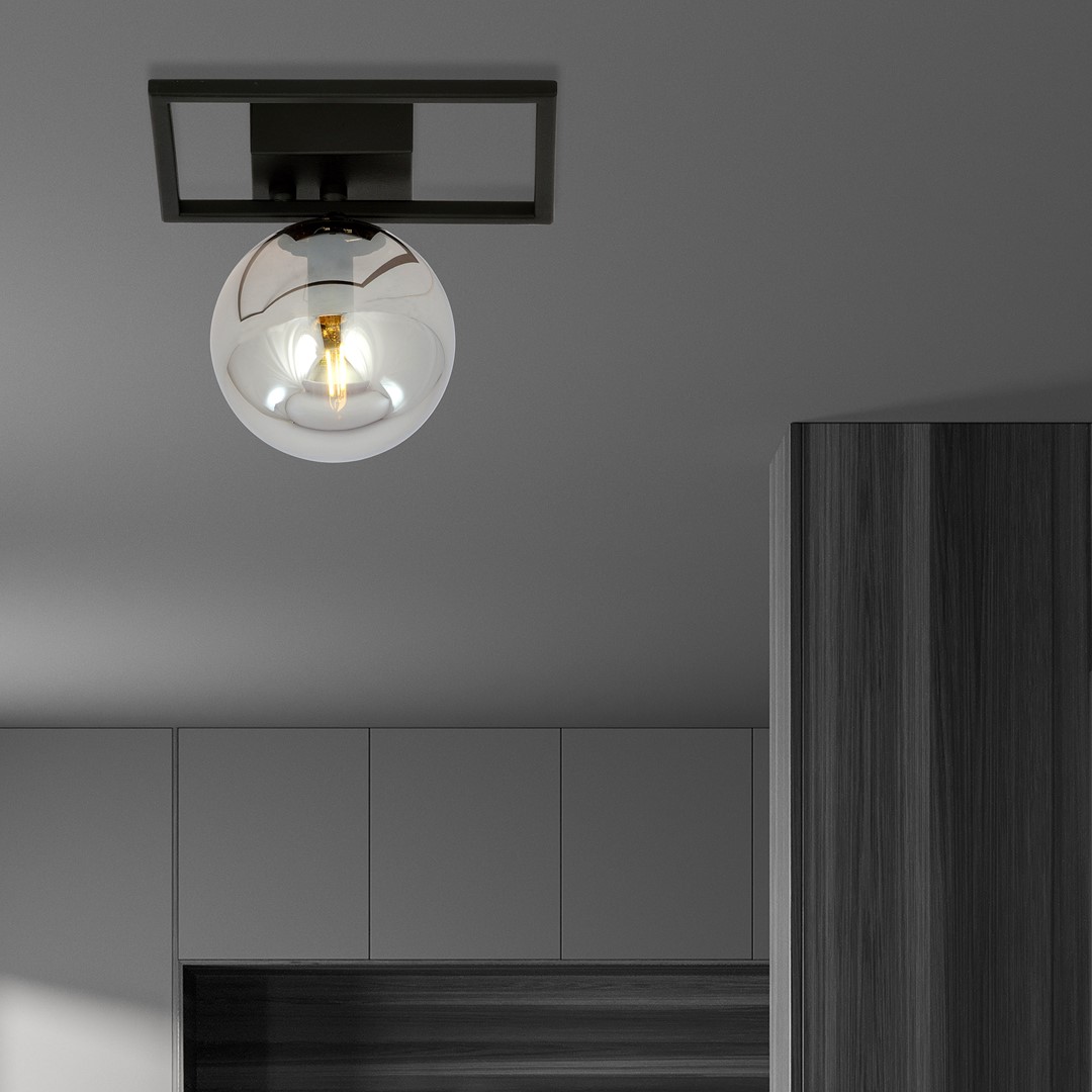 Emibig Stropna svjetiljka IMAGO 230V 10W MAX LED E14 Čelik/ Staklo Crna - Slika 5