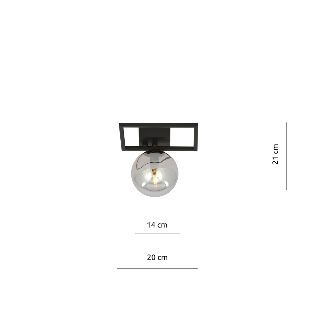 Emibig Stropna svjetiljka IMAGO 230V 10W MAX LED E14 Čelik/ Staklo Crna - Slika 7