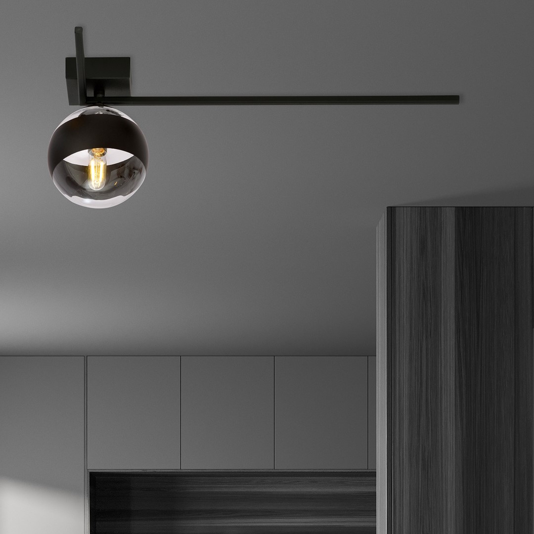 Emibig Stropna svjetiljka IMAGO 230V 10W MAX LED E14 Čelik/ Staklo Crna - Slika 5
