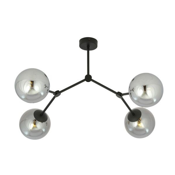 Emibig Stropna svjetiljka SPACE 230V 10W MAX LED E14 Čelik/ Staklo Crna