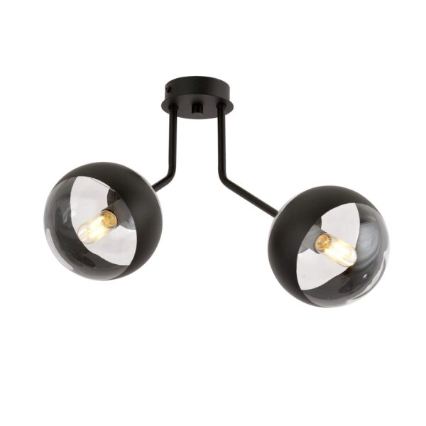 Emibig Stropna svjetiljka NOVA 230V 10W MAX LED E14 Čelik/ Staklo Crna