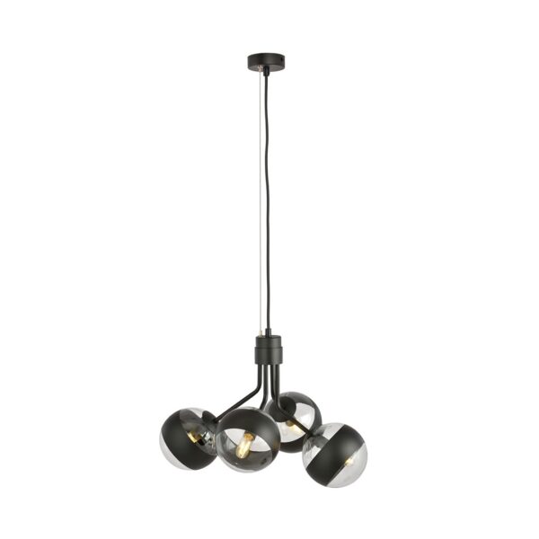 Emibig Visilica NOVA 230V 10W MAX LED E14 Čelik/ Staklo Crna