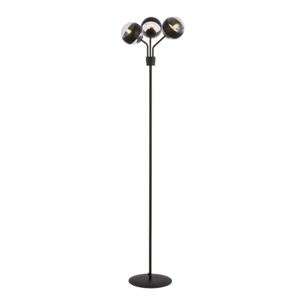 Emibig Podna lampa NOVA 230V 10W MAX LED E14 Čelik/ Staklo Crna