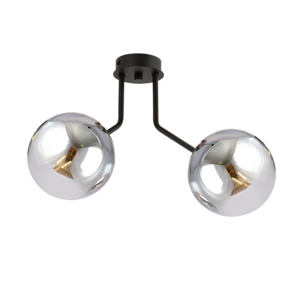 Emibig Stropna svjetiljka NOVA 230V 10W MAX LED E14 Čelik/ Staklo Crna