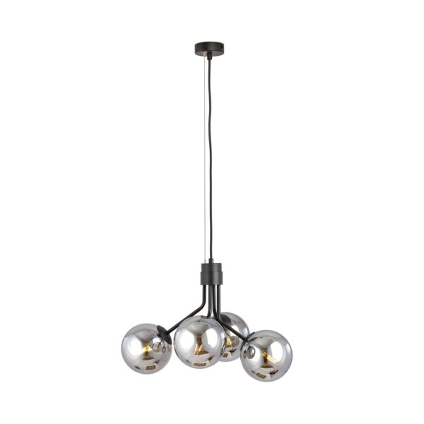 Emibig Visilica NOVA 230V 10W MAX LED E14 Čelik/ Staklo Crna
