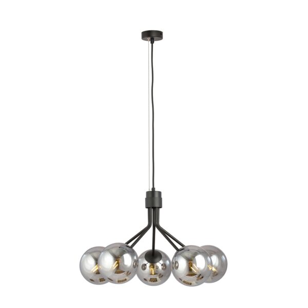 Emibig Visilica NOVA 230V 10W MAX LED E14 Čelik/ Staklo Crna