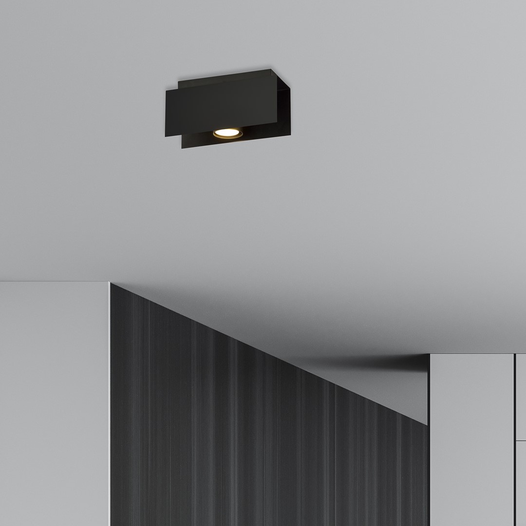 Emibig Stropna svjetiljka KENNO 230V 10W MAX LED GU10 Čelik Crna - Slika 3