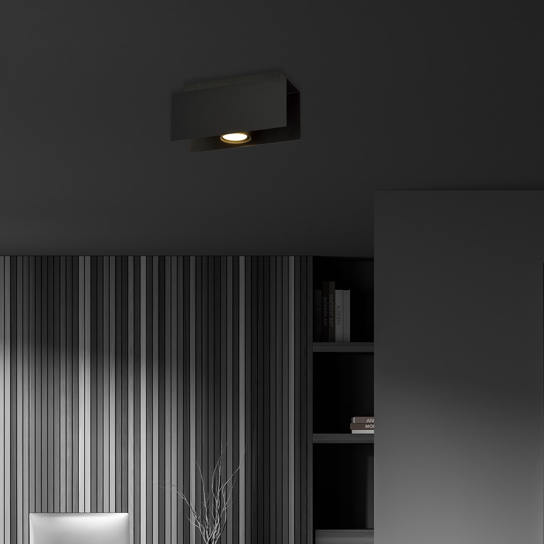 Emibig Stropna svjetiljka KENNO 230V 10W MAX LED GU10 Čelik Crna - Slika 4