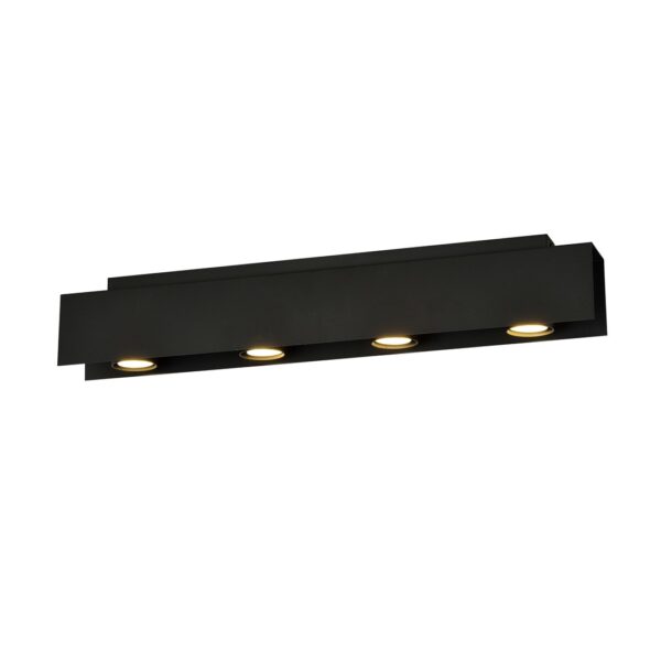 Emibig Stropna svjetiljka KENNO 230V 10W MAX LED GU10 Čelik Crna