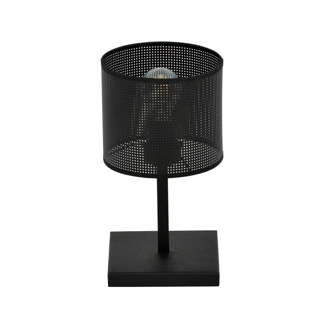 Emibig Stolna lampa JORDAN 230V 15W MAX LED E27 Čelik/ Tkanina Crna - Slika 2