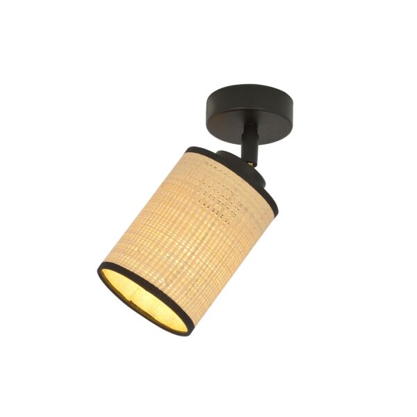 Emibig Stropna svjetiljka YOGA 230V 15W MAX LED E14 Čelik/ Tkanina Crna