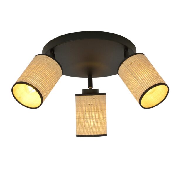 Emibig Stropna svjetiljka YOGA 230V 15W MAX LED E14 Čelik/ Tkanina Crna