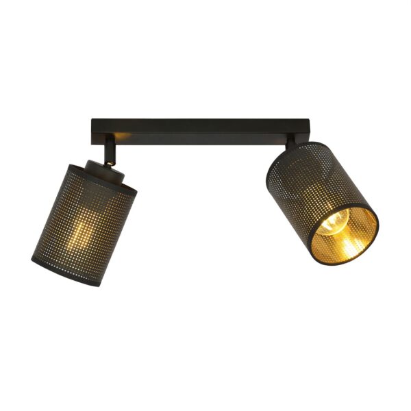 Emibig Stropna svjetiljka BRONX 230V 15W MAX LED E14 Čelik/ Tkanina Crna