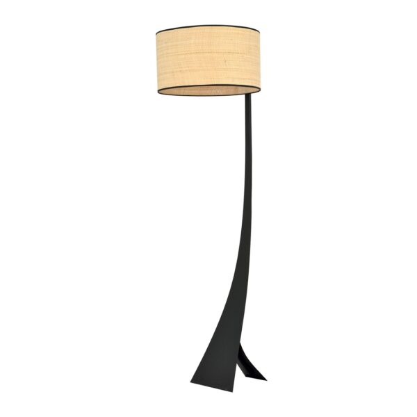 Emibig Podna lampa ESTRELLA 230V 15W MAX LED E27 Čelik/ Tkanina Crna