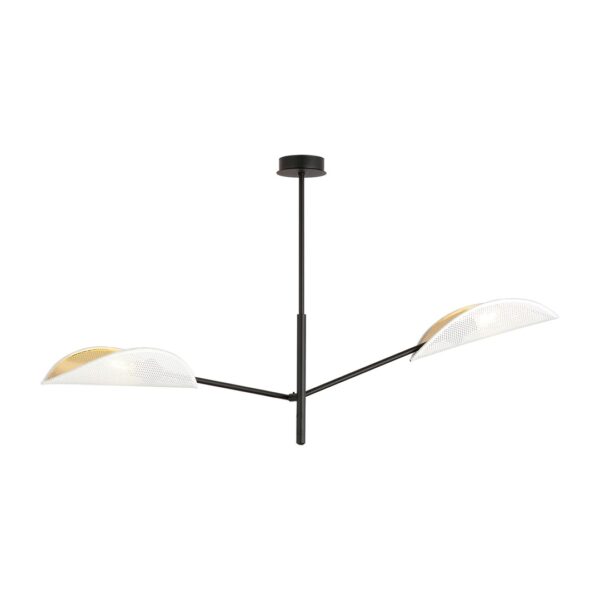 Emibig Stropna svjetiljka VENE 230V 10W MAX LED E14 Čelik/ Tkanina Crna