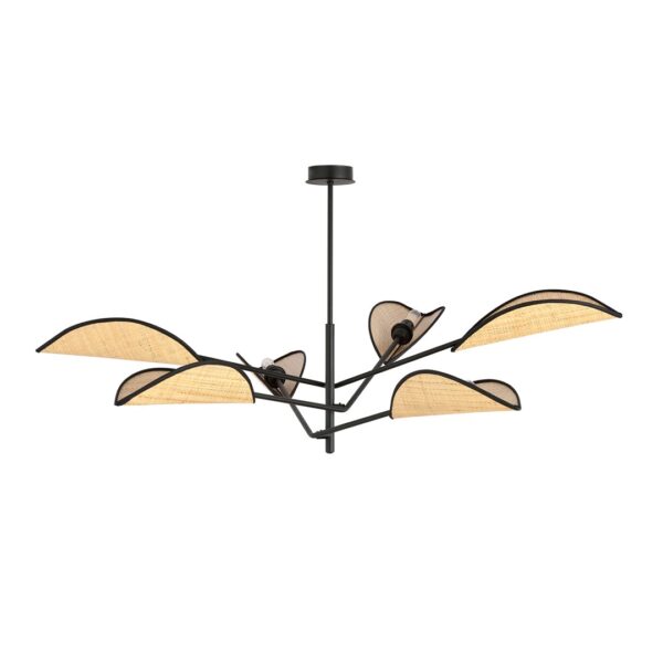 Emibig Stropna svjetiljka VENE 230V 10W MAX LED E14 Čelik/ Tkanina Crna