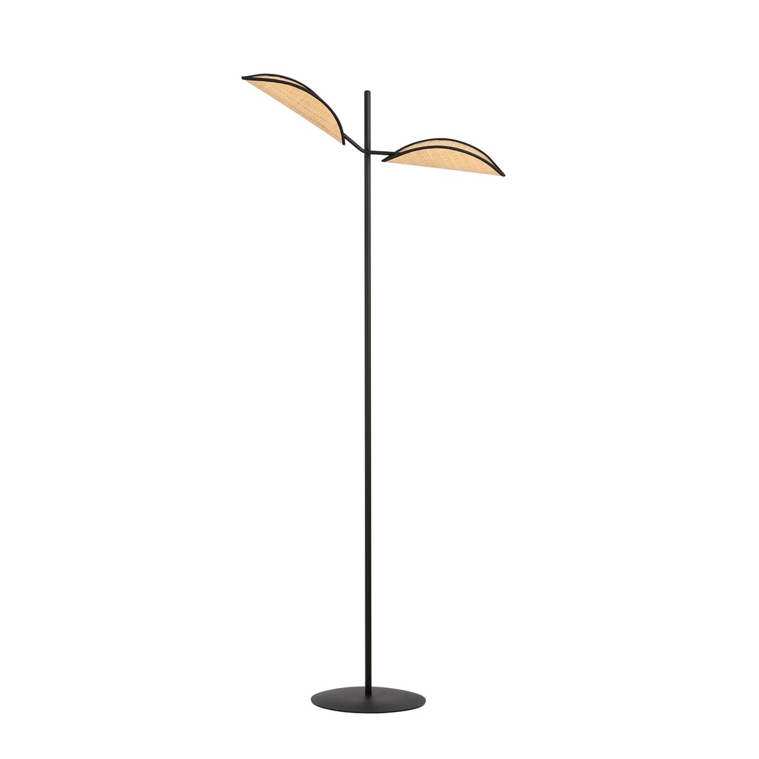 Emibig Podna lampa VENE 230V 10W MAX LED E14 Čelik/ Tkanina Crna - Slika 2