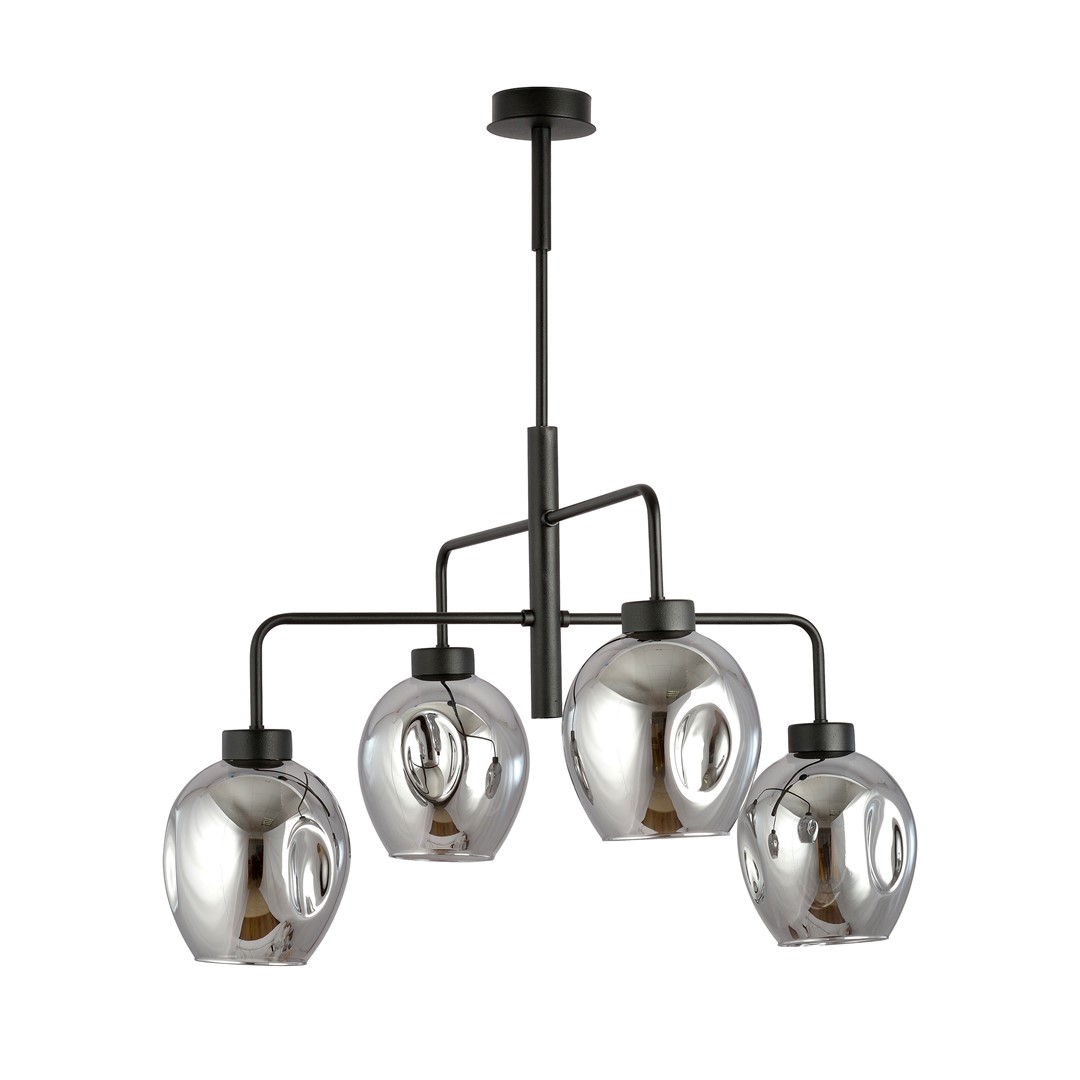 Emibig Visilica LUKKA 230V 15W MAX LED E27 Čelik/ Staklo Crna - Slika 2