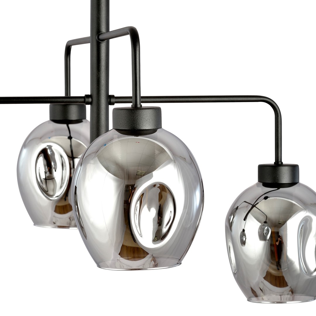 Emibig Visilica LUKKA 230V 15W MAX LED E27 Čelik/ Staklo Crna - Slika 5