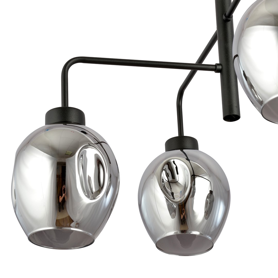 Emibig Visilica LUKKA 230V 15W MAX LED E27 Čelik/ Staklo Crna - Slika 6