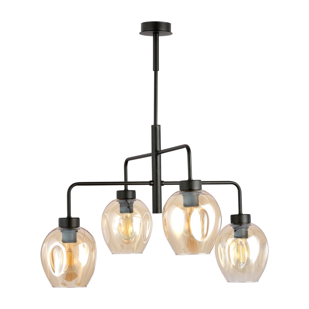 Emibig Visilica LUKKA 230V 15W MAX LED E27 Čelik/ Staklo Crna - Slika 2