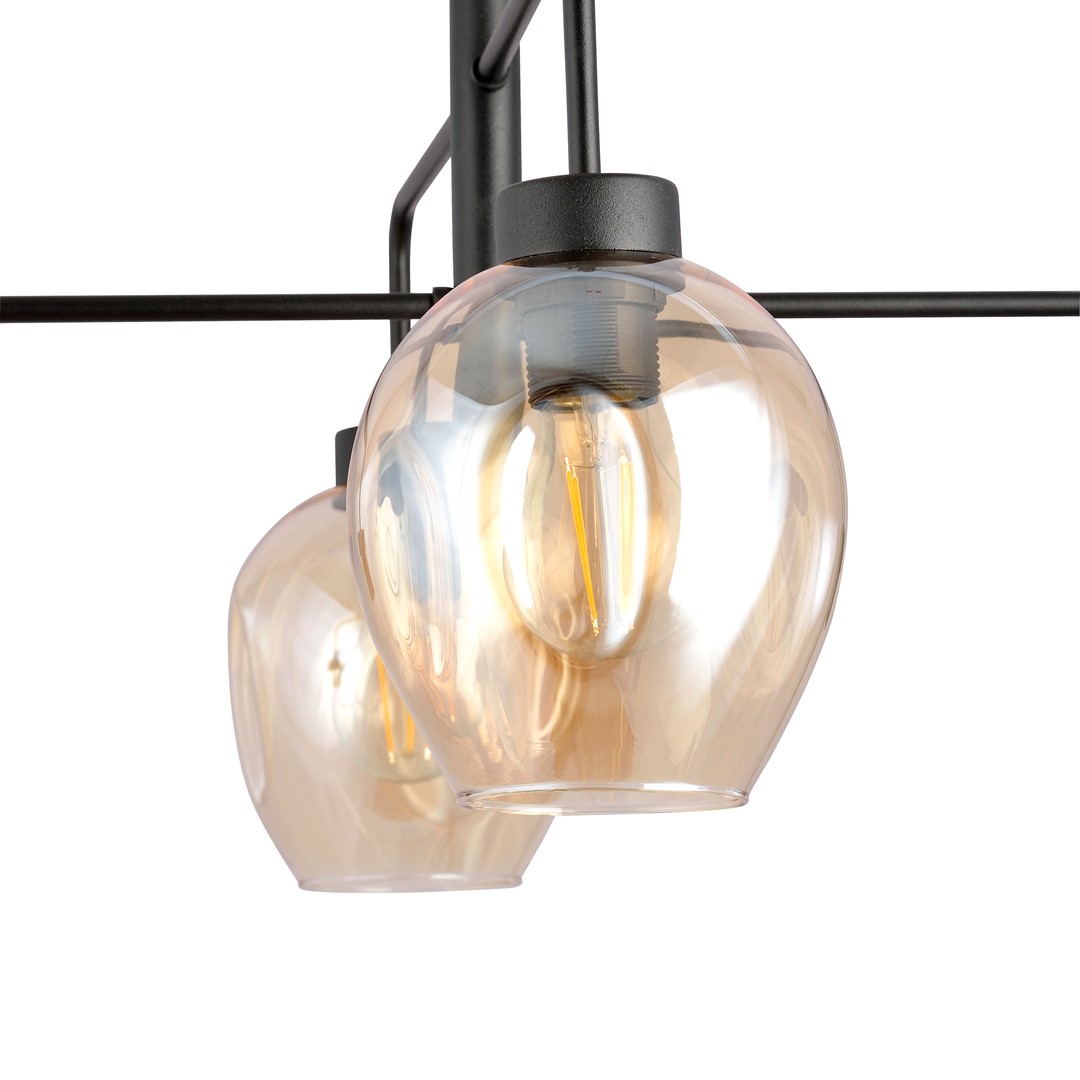 Emibig Visilica LUKKA 230V 15W MAX LED E27 Čelik/ Staklo Crna - Slika 5