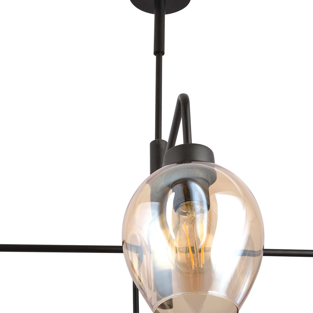 Emibig Visilica LUKKA 230V 15W MAX LED E27 Čelik/ Staklo Crna - Slika 6