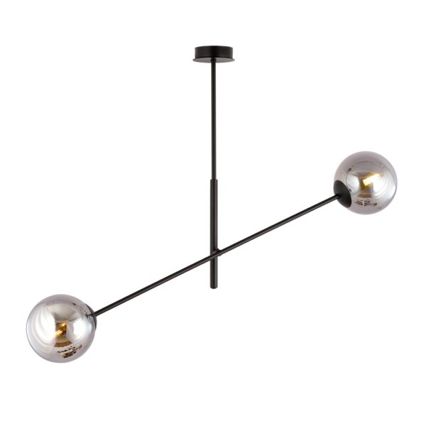 Emibig Visilica LINEAR 230V 10W MAX LED E14 Čelik/ Staklo Crna