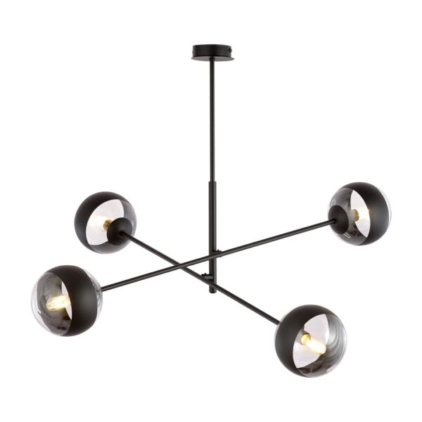 Emibig Visilica LINEAR 230V 10W MAX LED E14 Čelik/ Staklo Crna