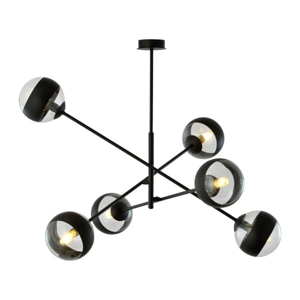 Emibig Visilica LINEAR 230V 10W MAX LED E14 Čelik/ Staklo Crna