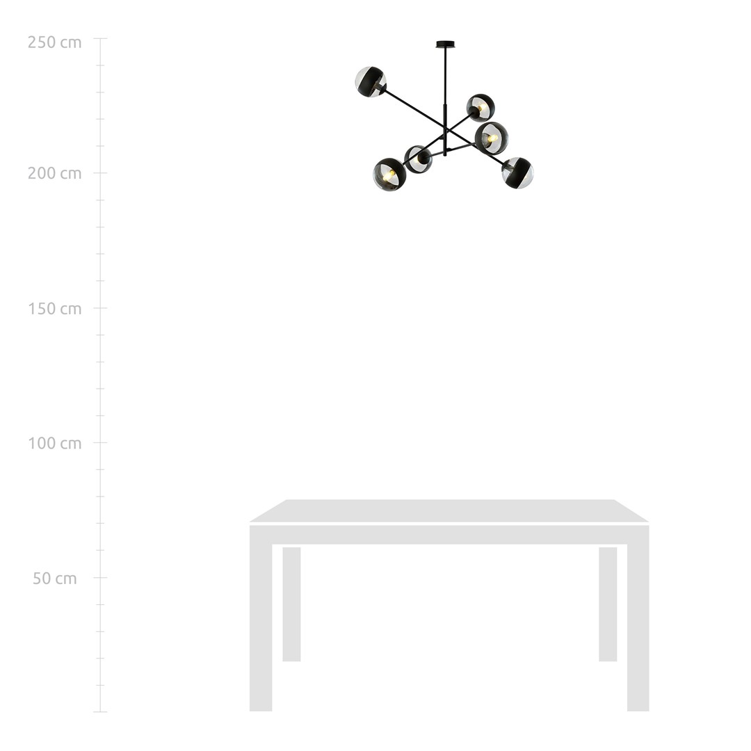 Emibig Visilica LINEAR 230V 10W MAX LED E14 Čelik/ Staklo Crna - Slika 9