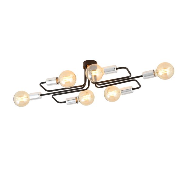 Emibig Stropna svjetiljka VEKEN 230V 15W MAX LED E27 Čelik Crna/ Srebrna