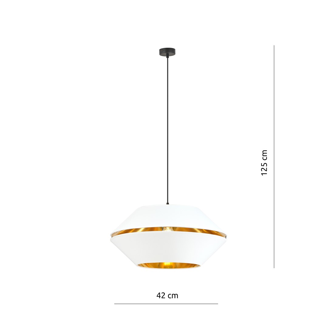 Emibig Visilica PIANO 230V 15W MAX LED E27 Čelik/ Tkanina Crna - Slika 4