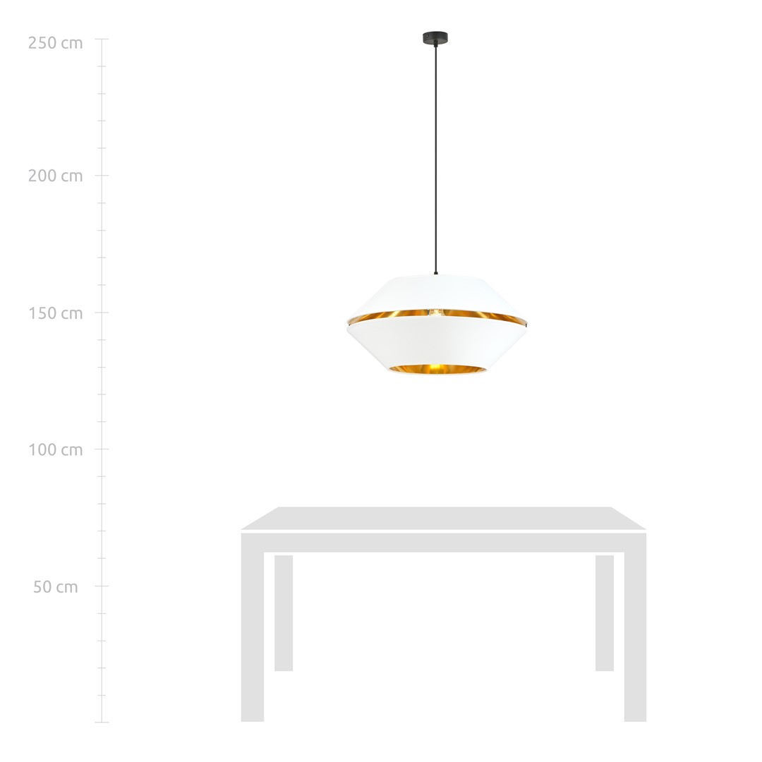 Emibig Visilica PIANO 230V 15W MAX LED E27 Čelik/ Tkanina Crna - Slika 5