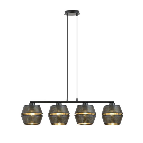 Emibig Visilica MALIA 230V 15W MAX LED E27 Čelik/ Tkanina Crna