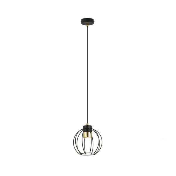 Emibig Visilica AJAX 230V 8W MAX LED GU10 Čelik Crna/ Zlatna