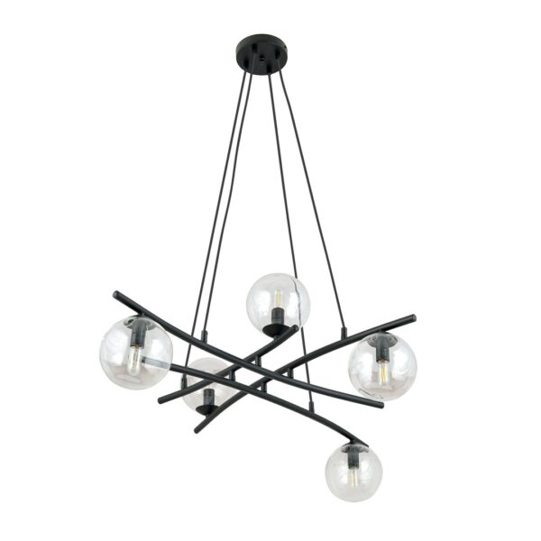Emibig Visilica ESSA 230V 10W MAX LED E14 Čelik/ Staklo Crna