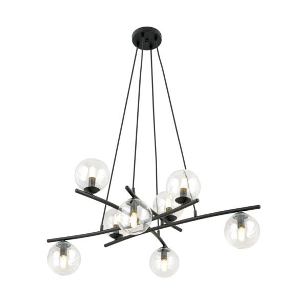Emibig Visilica ESSA 230V 10W MAX LED E14 Čelik/ Staklo Crna