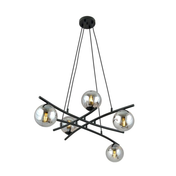 Emibig Visilica ESSA 230V 10W MAX LED E14 Čelik/ Staklo Crna