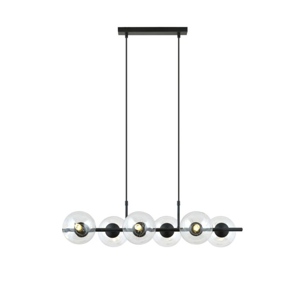 Emibig Visilica RORY 230V 10W MAX LED E14 Čelik/ Staklo Crna
